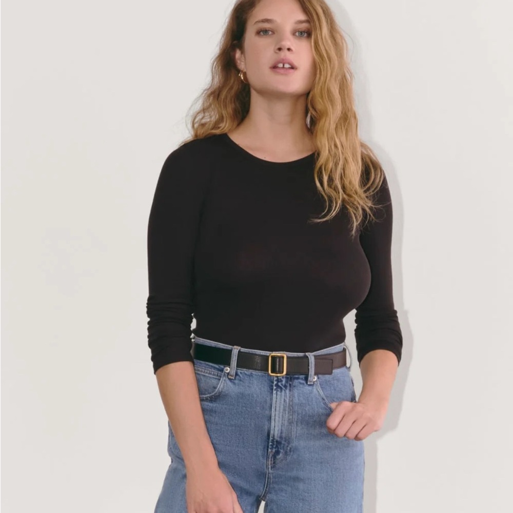 Everlane the Luxe Rib Long Sleeved Crew